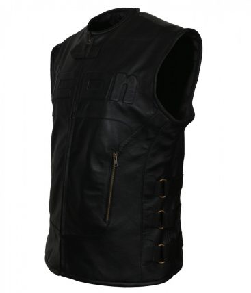 Icon Black Skull Biker Leather Vest - USA Leather Factory USA Leather ...