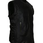 Mens-Icon-Skull-Black- Leather-Regulator-Motorcycle- Racing-Riding D30-Black-Club- Leather-Vest-Costume-sale
