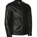 American Skull Man Black Motorcycle Leather Jacket