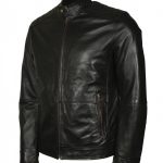 American Skull Man Black Motorcycle Leather Jacket