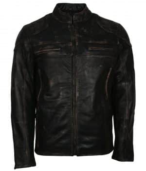 Mens-Distressed-Black-Quilted-Designer-Motorcycle-Black-Leather-Jacket