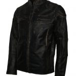Mens-Distressed-Black-Quilted-Designer-Motorcycle-Black-Leather-Jacket-wish