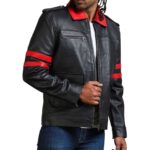Iron Skull Men Black Real Leather Jacket - Image 4