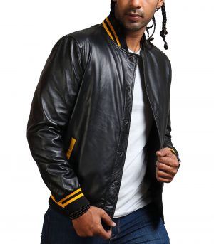 Juda Priest Printed Black Real Leather Jacket - Image 5
