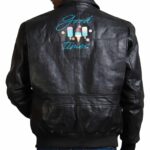 Men Icecream Printed Real Leather Jacket - Image 4