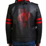 Iron Skull Men Black Real Leather Jacket - Image 1