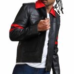 Iron Skull Men Black Real Leather Jacket - Image 2