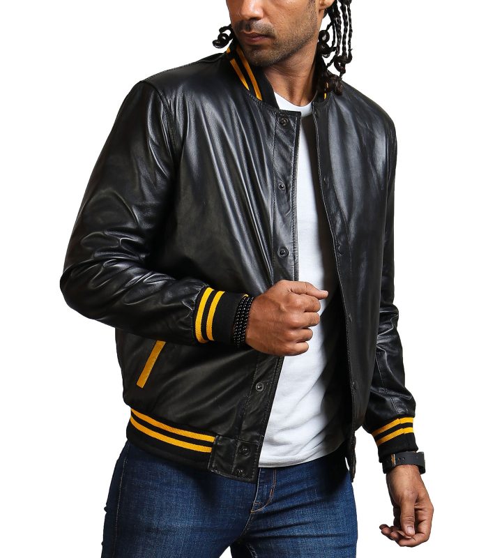 Juda Priest Printed Black Real Leather Jacket Sale