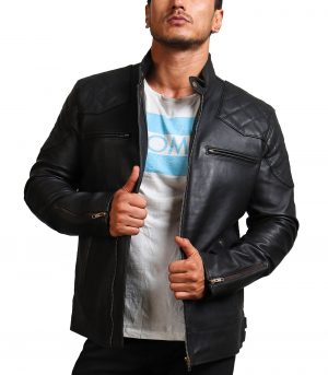 Motorhead Men Black Motorcycle Leather Jacket