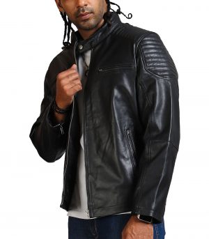Riding Skeleton Boda Biker Leather Jacket - Image 4