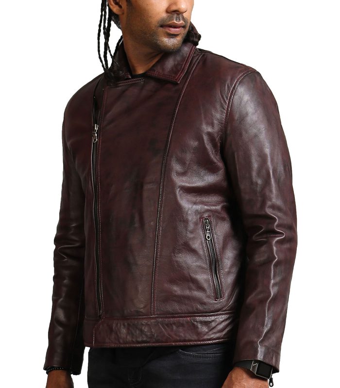 Vintage Men Fashion Brown Leather Jacket | USA Leather Factory