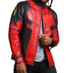 DP Men Red Blood Waxed Leather Jacket USA Leather Factory