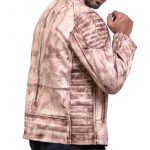 White Waxed Vintage Cafe Racer Leather Jacket USA For Sale
