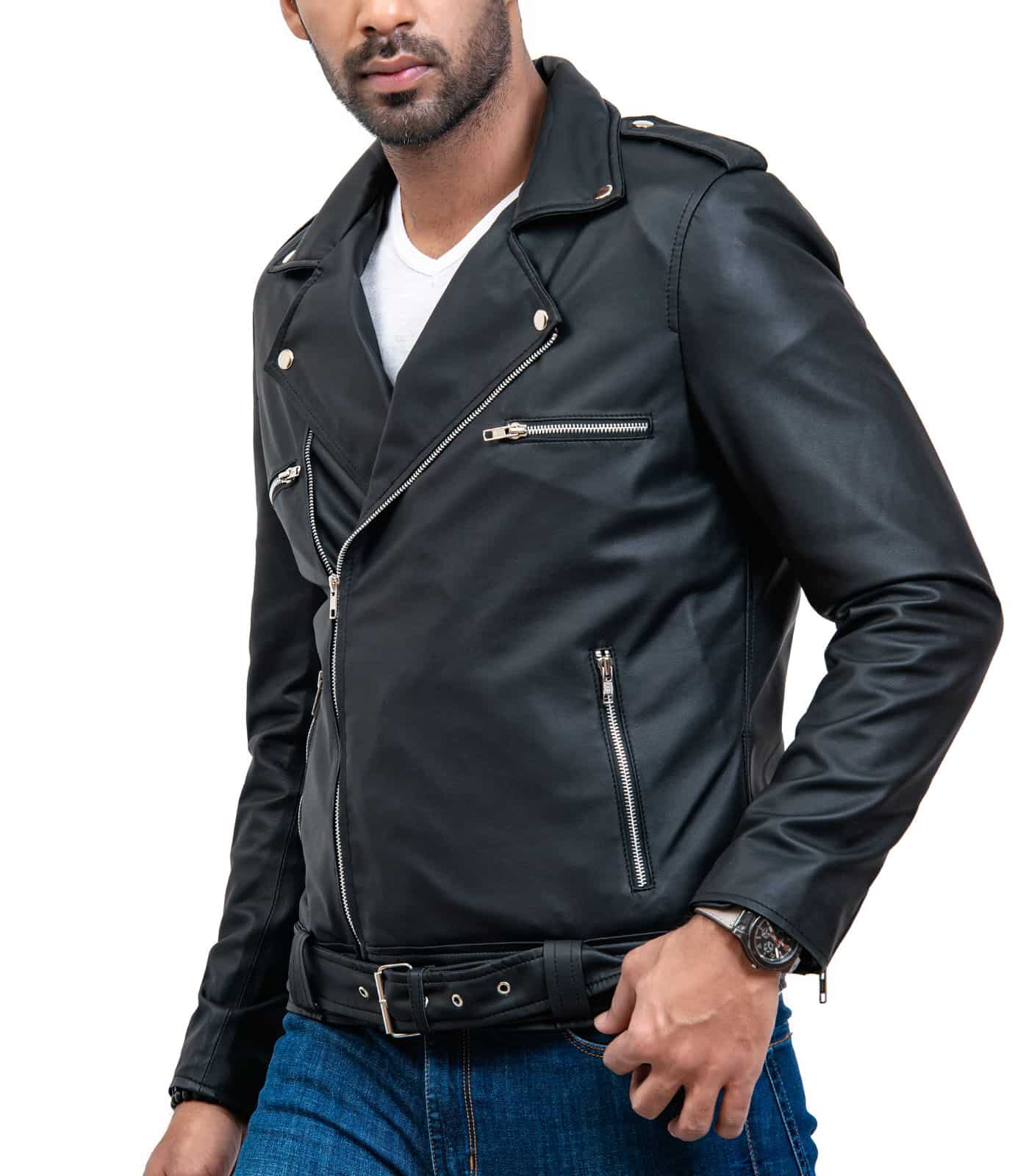 Negan Real Cowhide Motorcycle Leather Jacket | USA Leather Factory