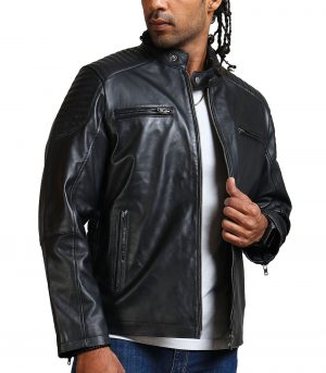 Riding Skeleton Boda Biker Leather Jacket - Image 2