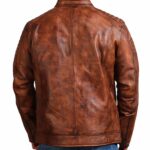 Cafe Racer Vintage Brown Cowhide Motorcycle Jacket - Image 5