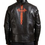 Sword Men Dark Brown Real Leather Jacket