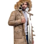 Bane Men Fur Leather Coat