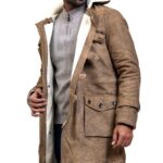 Real Fox Fur Hooded Bane Long Leather Coat - Image 6