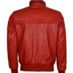 Men Snake Cobra Red Faux Leather Jacket - Image 5