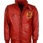 Men Snake Cobra Red Faux Leather Jacket - Image 1
