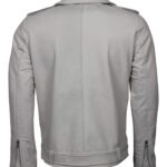 Premium Quality White Brando Lambskin Leather Jacket - Image 5