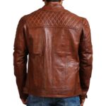 Men's Vintage Brown Leather Jacket - Image 3