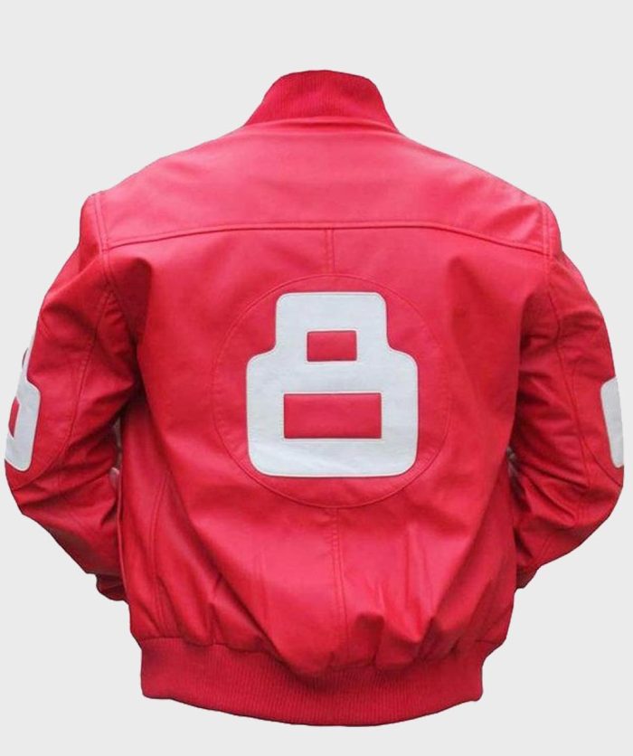 8 Ball Leather Jacket Red