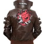 Cyberpunk-2077-Mens-Brown-Bomber-Leather-Jacket
