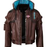 Cyberpunk 2077 Samurai Brown Leather Jacket - Image 2