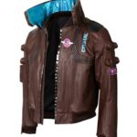 Cyberpunk 2077 Samurai Brown Leather Jacket - Image 3