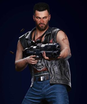Cyberpunk 2077 V Nomad Black Leather Vest - Image 2