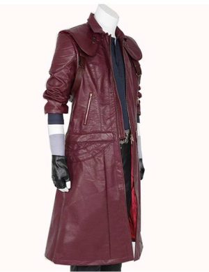 Devil May Cry 5 Son of Sparda Brown Dante Leather Coat - Image 3