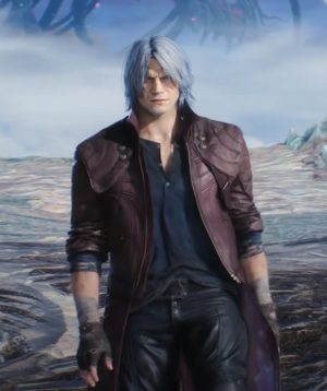 Devil May Cry 5 Son of Sparda Brown Dante Leather Coat - Image 2