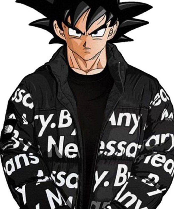 Dragon Ball Black Puffer Goku Drip Jacket