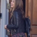 Ghosted 2023 Ana de Armas Biker Black Leather Jacket - Image 2