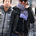 Jennifer Aniston Black Women Biker Leather Jacket - Image 3
