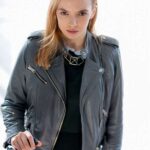 Killing Eve Jodie Comer Grey Leather Jacket - Image 3