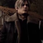 Resident Evil 4 Remake Leon Kennedy Bomber Leather Jacket - Image 4