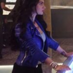 Shadowhunters-Isabelle-Lightwood-Motorcycle-Blue-Leather Jacket-Sale