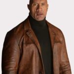 Red-Notice-The-Rock-Brown-Dwayne-Johnson-Leather-Coat