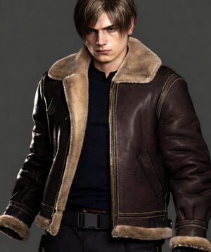 Resident Evil 4 Remake Leon Kennedy Bomber Leather Jacket
