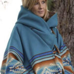 Yellowstone Beth Blue Printed Wool Coat