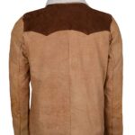 Yellowstone John Dutton Shearling Collar Jacket