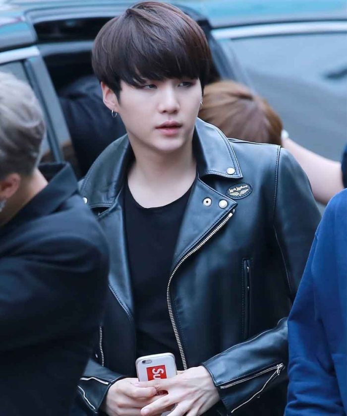 Jungkook Black Leather Jacket on Sale - New American Jackets