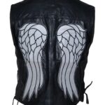 Daryl-Dixon-Black-Motorcycle-Angel-Leather-Vest