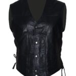 Daryl Dixon Black Motorcycle Angel Leather Vest - Image 2