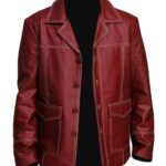 FC Brad Pitt Tyler Durden Leather Coat Jacket - Image 2