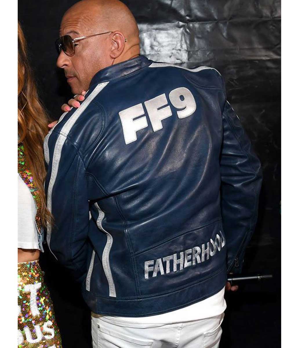 FF9 Vin Diesel Fatherhood Blue Jacket - USA Leather Factory