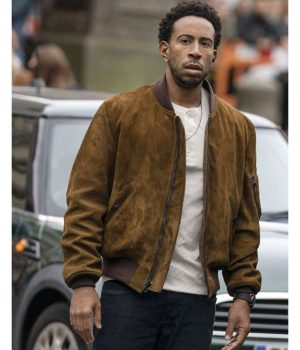 Fast and Furious 9 Tej Parker Brown Bomber Suede Jacket